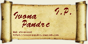 Ivona Pandrc vizit kartica